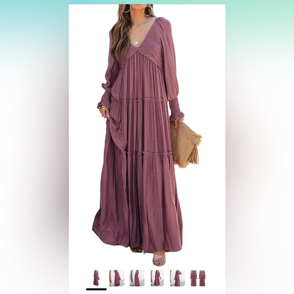 Elegant Mauve Maxi Dress